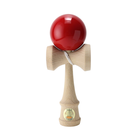 Joc de indemanare din lemn Kendama Ozora, 18 cm - Rosu - imagine 7
